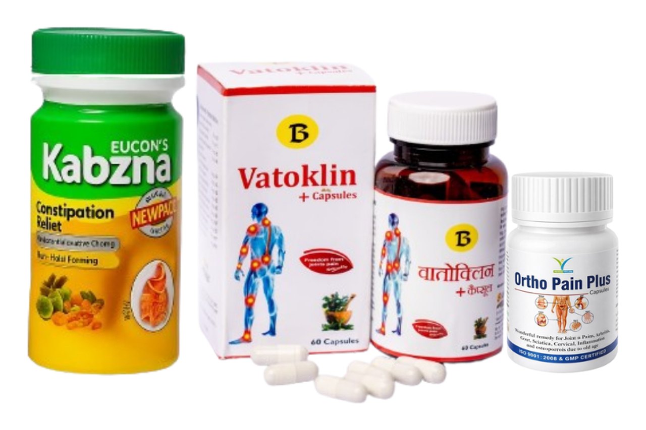 Balaji Ayurvedic Daily VaatCare Kit – Vatoklin capsule, Kabzna Churna and Ortho Pain capsule