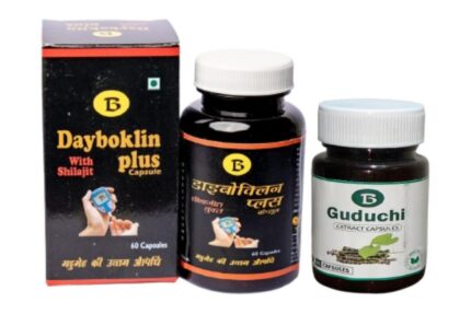 Balaji’s Diabo-Immune Wellness Kit – Dayboklin Plus and Guduchi bottles for sugar support